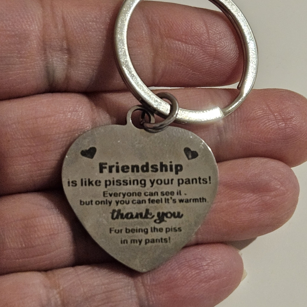 Heart-Shaped Friendship Keychain